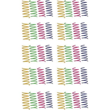 Jouets à ressort pour chat - SALALIS - Lot de 40 - Colorés - Résistants - Sécurisés (1/4)