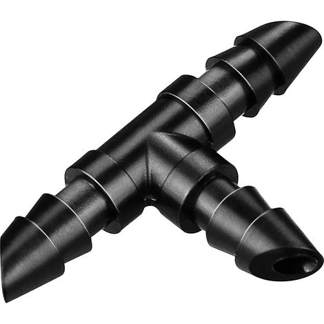 Raccordi a T per irrigazione a goccia: 100 raccordi a T con estremità a innesto rapido per tubi di irrigazione a goccia da 6,35 mm. (1/5)