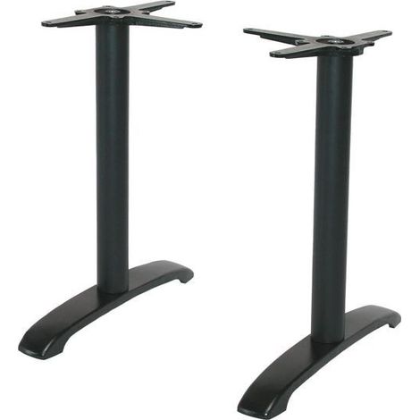 Piétement pour table rectangulaire, modèle Bazila noir (1/4)