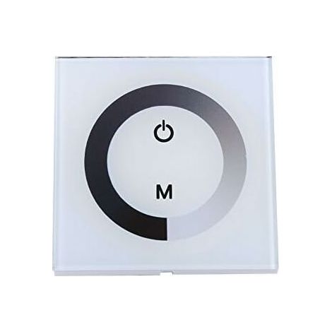 DC 12-24V LED Touch Wall Controller Panel with Brightness Changing Dimmer Switch for Adjusting Lights (Color : White) (1/5)