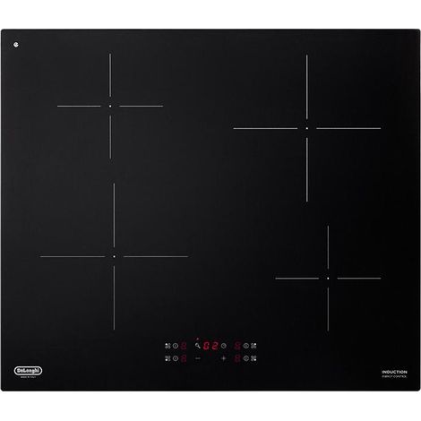 Placa de inducción empotrada De'Longhi PIN 62 negra de 60 cm y 4 fuegos