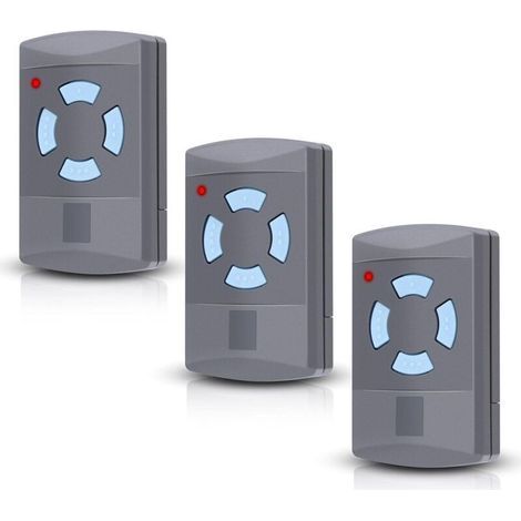 Bardusch Lot de 3 émetteurs manuels pour porte de garage HSE2-868, HSM4-868, HS4-868, compatible avec Blue Buttons 868.3MHz Télécommande de garage, 4 canaux (1/5)