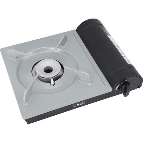 Réchaud à gaz portable en alliage d'aluminium avec allumage céramique et valve magnétique, idéal pour la pêche et les barbecues d'extérieur. (1/5)
