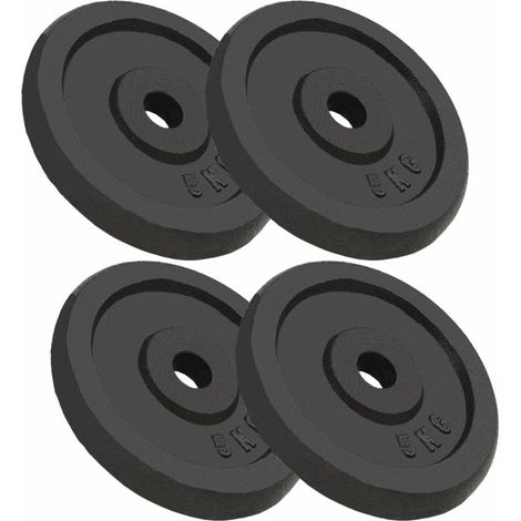 vidaXL Weight Plates 4 pcs 4x5 kg Cast Iron