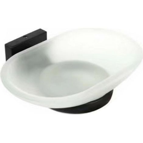 PORTA SAPONETTA PORTASAPONE SAPONE SUPPORTO ARREDO BAGNO CASA NERO CUCINA 02103 (1/2)