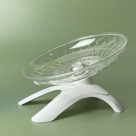Roue De Course - 18 Cm - Pour Hamster Et Petits Rongeurs - Blanc (1/4)