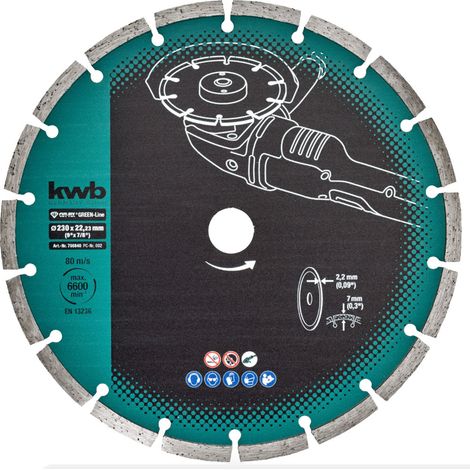 Einhell KWB CUT-FIX Diamant-Trennscheibe 230 mm grün (1/3)
