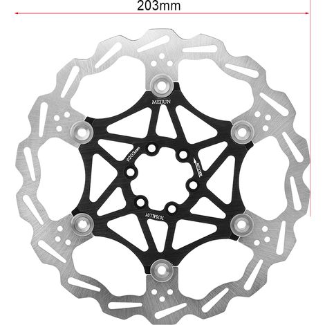 Disque de frein flottant pour VTT 160/180/203 mm, accessoire de vélo (noir 203 mm) (1/5)