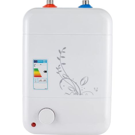 HAUTOUR Chauffe-Eau Électrique Instantané 8 L - 1500 W - Sous Évier Avec Régulateur de Température - Acier Inoxydable 316 L et Émail de Qualité Supérieure - Basse Pression Pour Cuisine (1/5)