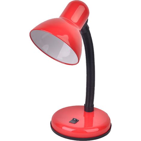Rote Schreibtischlampe für Schüler und Kinder, geeignet zum Lernen und Lesen sowie für Schreibtische und Betten.