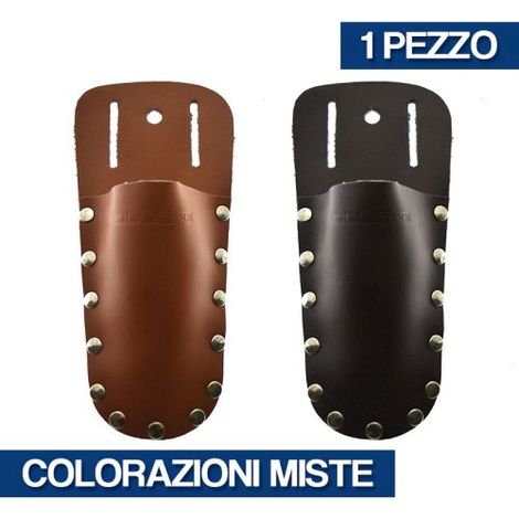 FODERO PER PORTAFORBICI IN CUOIO POTA FORBICE COLTELLO SEGHETTO CESOIA 19135
