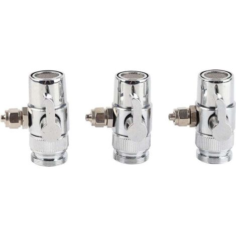 Vanne Dérivation Robinet Évier G1/4 Haute Température Adaptateur Universel 3 Pièces