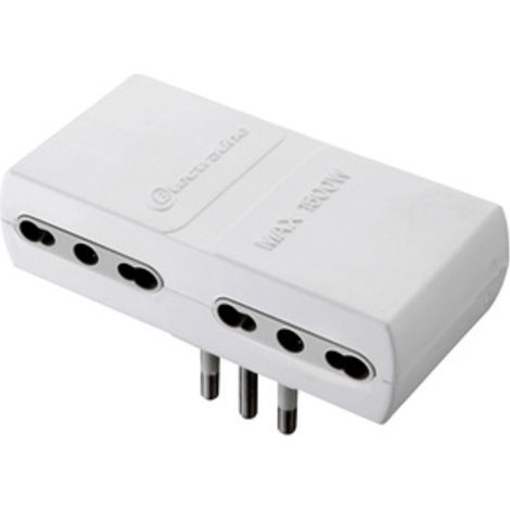 ADATTATORE PIATTO 16A 2P+T 4PR BIPAS BIANCO FIG.12- ELECTRALINE 3PMARK- 1,0 pz
