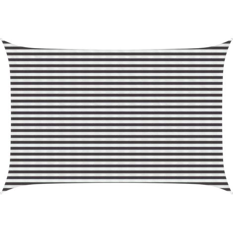 Sunshade Sail Anthracite and White 3 x 5 m HDPE vidaXL