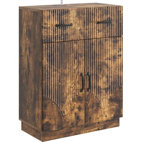 Sideboard Smoked Oak 66 x 34.5 x 87 cm Engineered Wood vidaXL