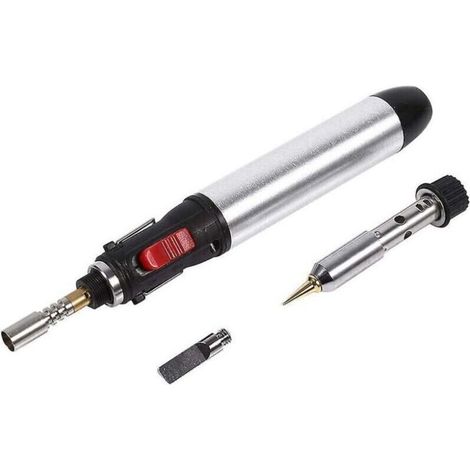 Kit de fer à souder au gaz - Kit de fer à souder sans fil au gaz butane 4 en 1 Torches de soudage à température réglable Outil Fer à souder sans fil (1/5)