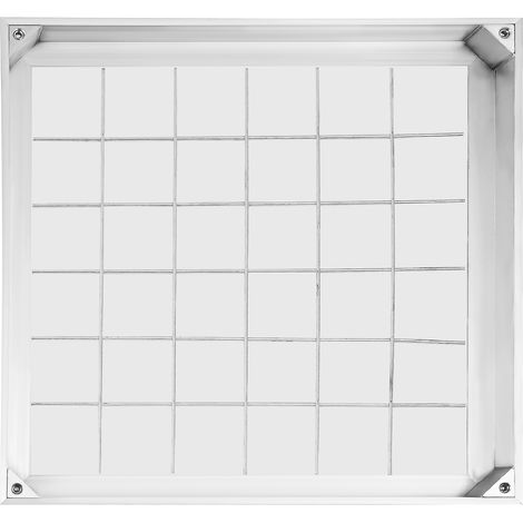 Couvercle de regard en aluminium 50 x 50 x 5,5 cm Couvercle de regard encastré en aluminium avec cadre A15 Couvercle de conduit carré en plâtre Couvercle d'inspection invisible pour l'intérieur et l'e (1/5)