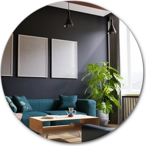 Miroir Décoratif Forme Cercle de Luxe Ø90 (1/5)