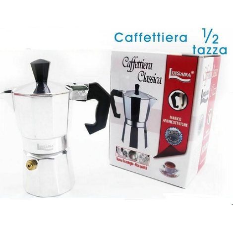 Moka Coffee Maker Machine A Cafe Espresso Neapolitain Format 1/2 Tasse