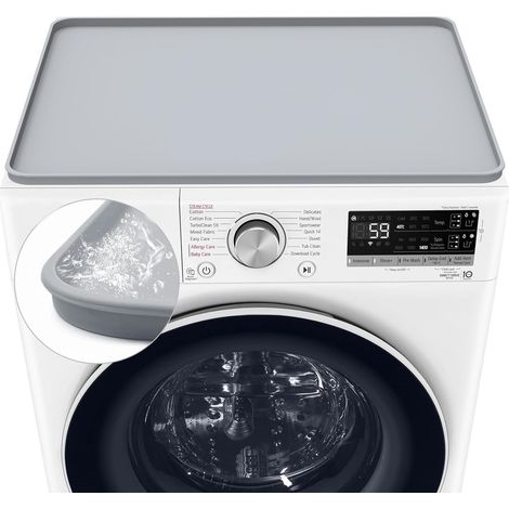60x60 Housse de machine à laver, tapis antidérapant en silicone(Gris) pour machine à laver et sèche-linge, coussin de machine à laver pour buanderie, plan de travail de cuisine (1/5)