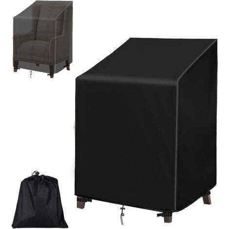 Housse de Chaise de Jardin (68×68×80/120cm), 210D Oxford Housse de Protection pour chaises empilables Imperméable, Housse de Fauteuil Exterieur Empilables, Housse de Salon de Jardin (1/5)