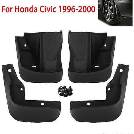 Bavettes garde-boue noires pour Honda Civic 1996-2000 (kit de protection d'ailes avant et arrière) (1/5)