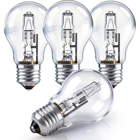 Ampoule A55 E27 100W Dimmable, 1200LM Blanc Chaud 2700K, AC 220-240V, Transparent Ampoule Globe E27 pour Lustre, Lampe de Table, Applique Murale, Lot de 4 (1/5)