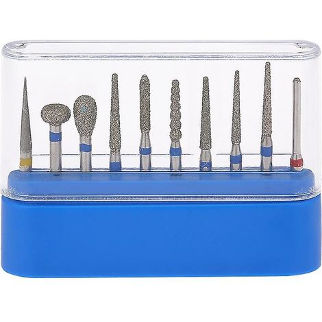 10-teiliges Set Hochgeschwindigkeits-Diamant-Dentalbohrer für die Zahnpolitur und -vorbereitung