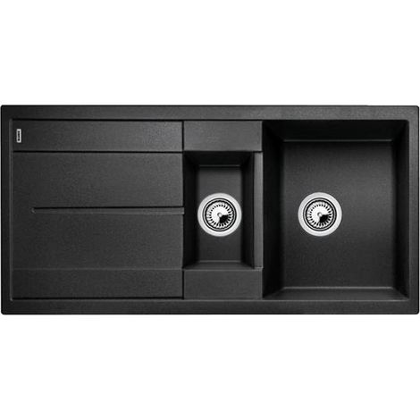 Blancometra 6 S-1 Tank und ½ + Abtropfbrett-1000 x 500-silgranit Anthrazit - Blanco