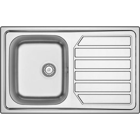 Apell VE861ILBC Lavello da Incasso 1 Vasca con Gocciolatoio a Sinistra 86 x 50 cm Acciaio Inox Serie Venezia
