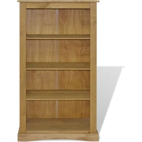 Les Tendances – Bibliothèque scandinave 4 niveaux en pin massif clair 150cm – 4 niches de rangement – Dimensions L 81 x H 150 x P 29 cm (1/5)