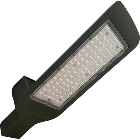 TRADE SHOP - Lampione Stradale Faro 120 W 100 Led Luce Bianca 6500k Alimentazione 220v - (1/2)