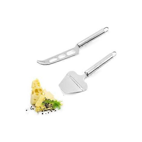 Kompaktes und tragbares Käseschneider-Set, 2 Käseschneider aus Edelstahl für Weich- und Hartkäse, ergonomischer Griff für einfache Handhabung und Aufbewahrung
