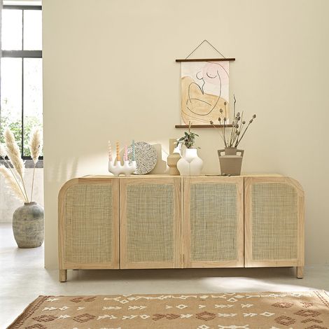 Buffet en bois mindi massif 190 cm