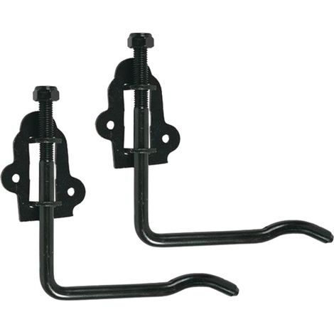 Afbat – Lot de 2 arrêts à poignée en acier époxy – Dimensions H.40 x P.210 mm – Pour volets battants – Installation facile avec vis incluses