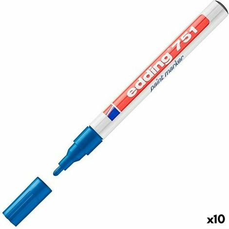 Marcatore permanente Edding 751 Azzurro (10 Unità) (1/4)