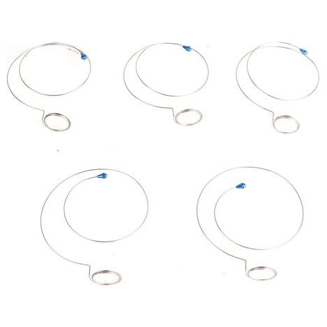 Loupe de précision 5 pièces, outil d'horloger, fil rond argenté, périmètre réglable, acier allié durable (1/5)