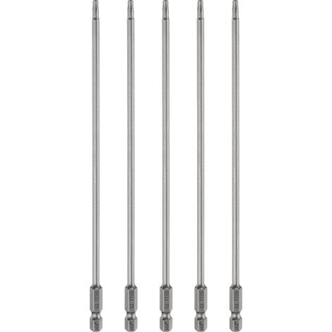 5Pcs Embout Tournevis Torx TT15 1/4" Hex Tige Longueur 8" (200mm) (1/5)