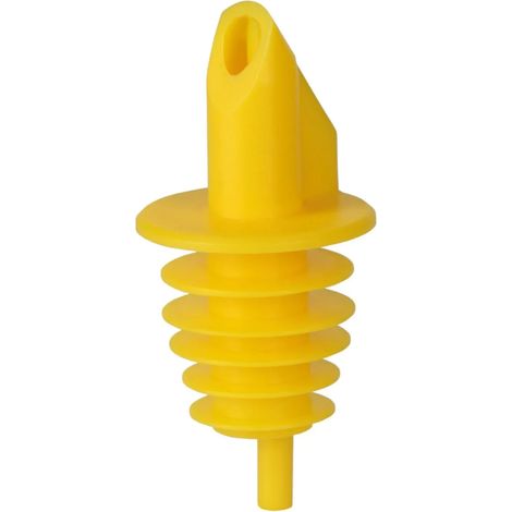 BILLY - vertedor de plástico para botellas de 0,5 - 1,5 lt. - amarillo - con 5 laminillas