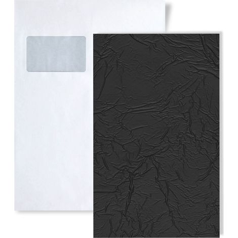 1 SAMPLE PIECE S-24942 WallFace CREPA Graphite BlackSTRUCTURE Collection Wall panel SAMPLE in DIN A5 size