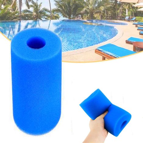 Reusable Pool Filter Foam, for Type A Pool Filter, Portable Sponge (Blue) (1/5)