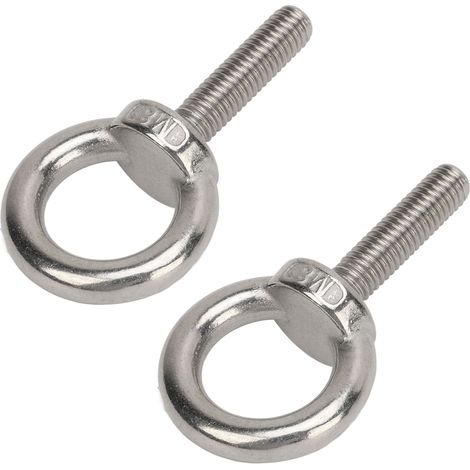 Boulon à œil de levage M8 en acier inoxydable, crochet polyvalent haute dureté pour bateau, camping-car, construction et véhicule, vis à œil robuste, fixation de levage résistante. (1/5)