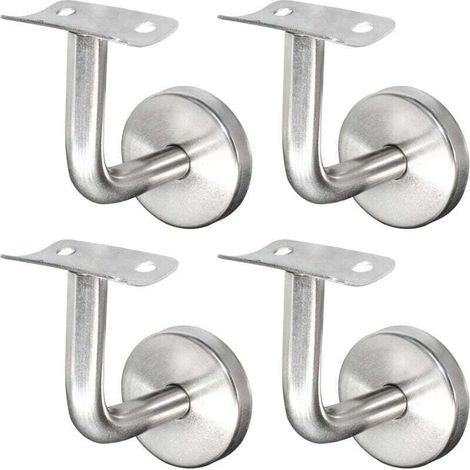 Supports de main courante en inox 4 pièces – Fixation murale pour escaliers et garde-corps – Résistant à la corrosion – Installation facile (1/5)