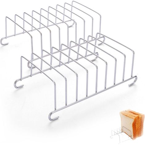 2 Porte-Toast, Acier Inoxydable, Support Pain, Surface Lisse, Pour Cuisine, Restaurant