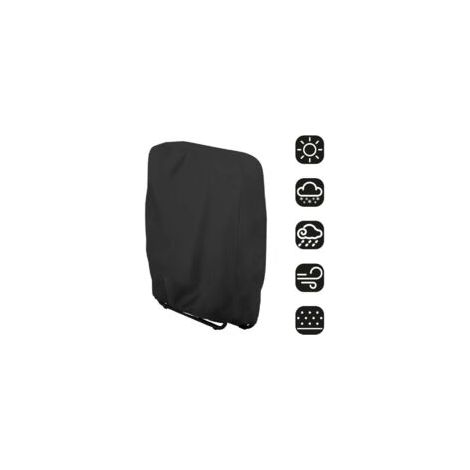 Housse de chaise pliante Housse de protection pour chaise longue Bain de soleil Mobilier de jardin étanche anti-UV Protection contre les dommages, 71 x 110 cm(noir)..DEBUNS (1/5)