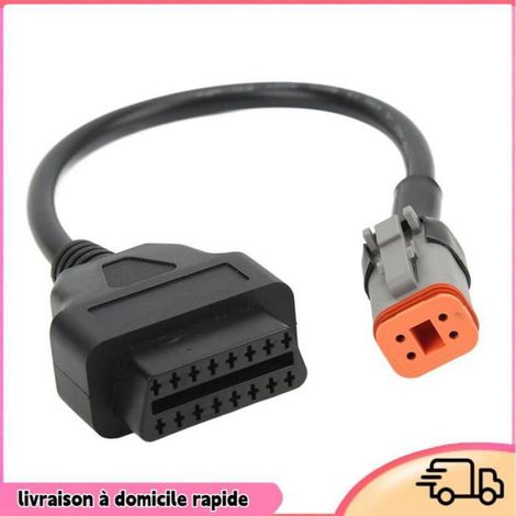 Câble Diagnostic OBD2 - Adaptateur 4 Broches vers 16 Broches - Pour Moto - 1 Pièce (1/5)