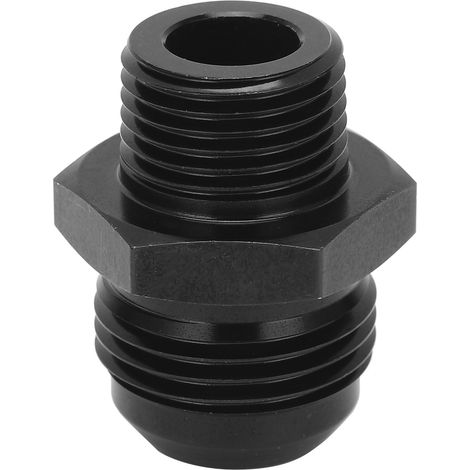Raccord de ligne de carburant 12 AN vers 1/2 NPT, adaptateur en aluminium 6061-T6 anodisé noir, compatible avec la plupart des liquides. (1/5)