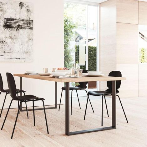 pata metálica para mesa ucal. acero. rectangular. acabado negro
