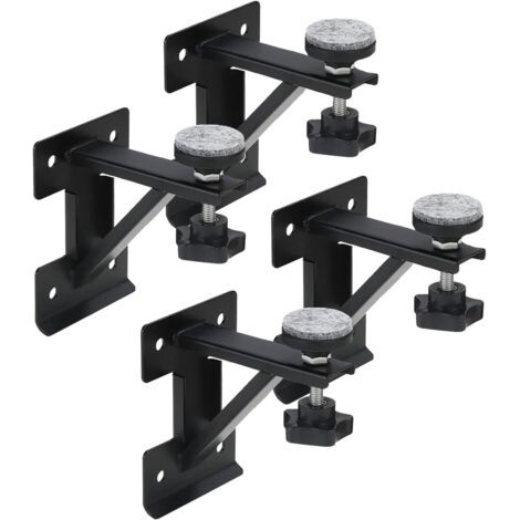 4Pcs Supports D'évier Encastrés, Kits de Réparation D'évier Encastrables Réglables Support En Acier Inoxydable Système D'installation et de Réparation D'évier de Cuisine (1/5)