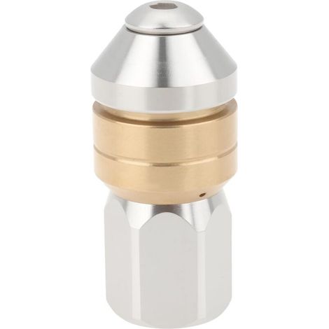 1 Buse Rotative De Nettoyage Acier Inoxydable Filetage G1/8 Pour Débouchage Tuyaux Égouts Plomberie (1/5)